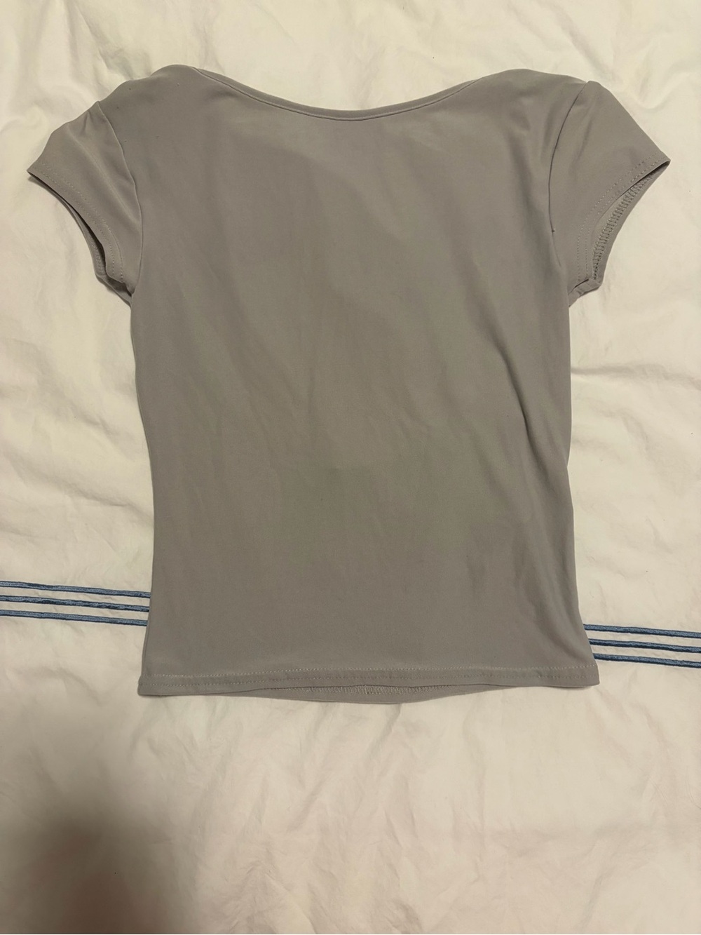 PrettyLittleThing Gray Backless Crop Top